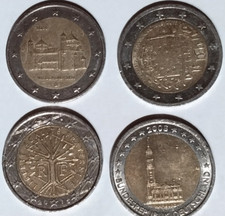 4X 2-Euro Coins, *POPULAR