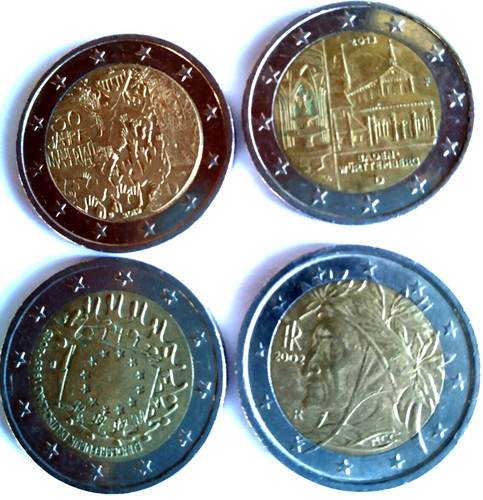 Euro coins popular - 2-euro, *popular