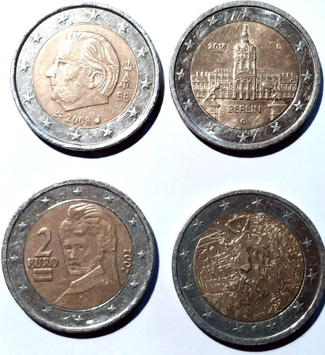 Euro coins popular - 4x, *popular